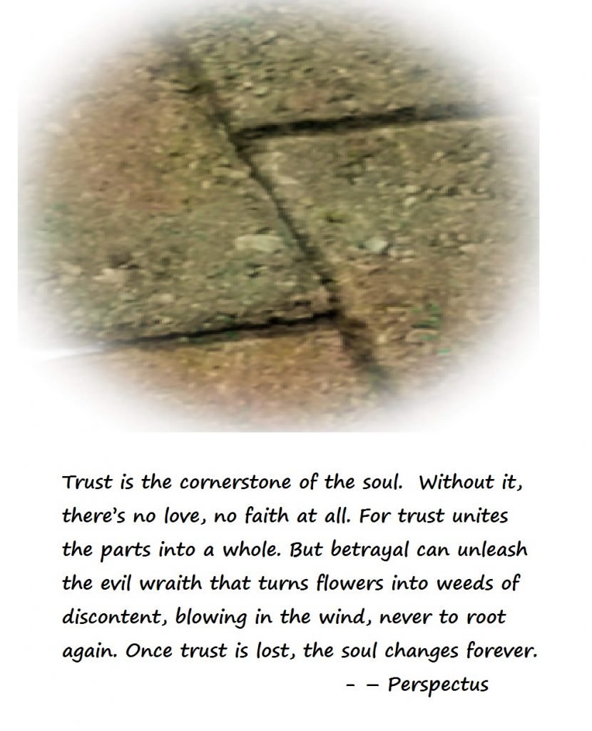 Trust is the cornerstone of the soul.